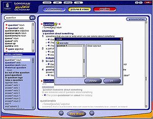 Longman WordWise Dictionary(2001 first edition):main window(3)