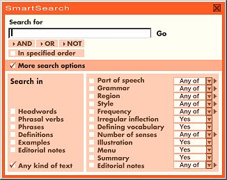 Macmillan English Dictionary(2002 first edition):smart search