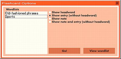Macmillan English Dictionary(2002 first edition):flash cards option