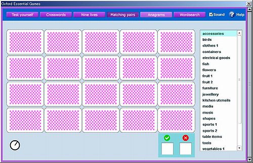 Oxford Essential Dictionary(2006 first edition):Games window(2)