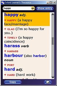 Oxford Learner's Thesaurus[2008:first]: Compact Mode window(2)