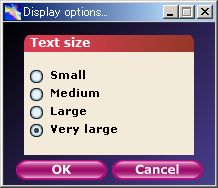 Oxford Learner's Thesaurus[2008:first]: settings window